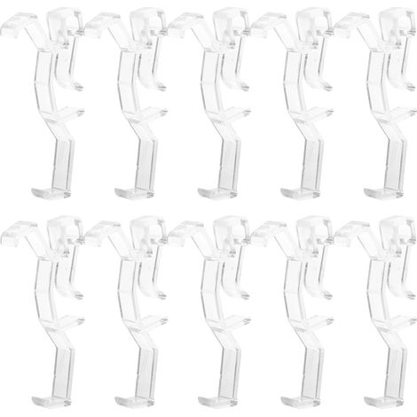 Clips de Cantonnière pour Installation Rapide Lot de 20 en Plastique Rainure Cachée, Faciles à Utiliser Accessoires Pratiques pour Stores et Rideaux de Petite Fenêtre (1/5)