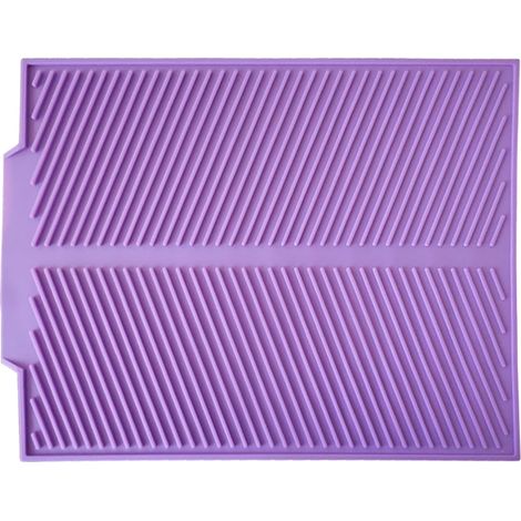 Tapis De Sechage Vaisselle - En Silicone Alimentaire - 43 X 33 Cm - Résistant À La Chaleur Jusqu'à 230 °C - Anti-dérapant - Pour Cuisine Intérieure - 1 Pièce