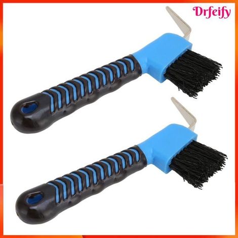 Brosse à sabot de cheval - AKOZON - kit 2 pièces - 2 en 1 - crochet acier - poignée caoutchouc (1/5)