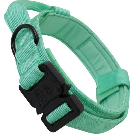 Collier Chien - Nylon 1680D Renforcé - Poignée de Contrôle Intégrée - Boucle Métallique - Réfléchissant - Pour Chiens Petit Moyen Grand - 1 Pièce