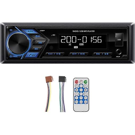 Auto-MP3-Player, 1-DIN-USB-FM-Radio-Tuner mit LED-Segmentanzeigen