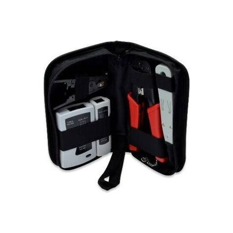 Digitus set pinza metallo plug rj45 rj11 rj12 4 , 6 e 8 poli ed accessori tester