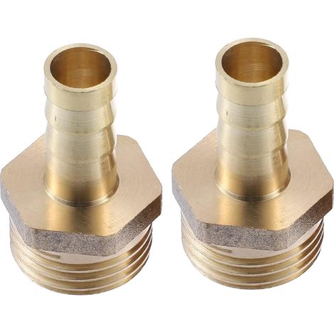 Raccord Cannelé Laiton 1/2" BSP Mâle 2 Pièces pour Tuyau (1/5)