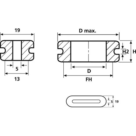HellermannTyton HV1606-PVC-GY-D1 Kabeldurchführung   Klemm-Ø (max.) 19 mm Plattenstärke (max.) 3 mm