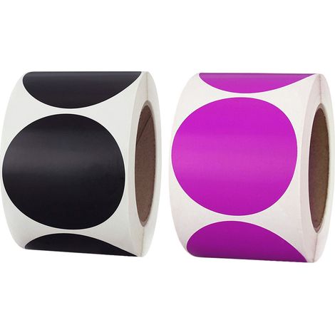 Autocollants Ronds Codage Couleur - 1 Pouces - Papier Couché - Pour Organisation Bureau Atelier Inventaire - 2 Rouleaux de 1000 Pièces (1/5)