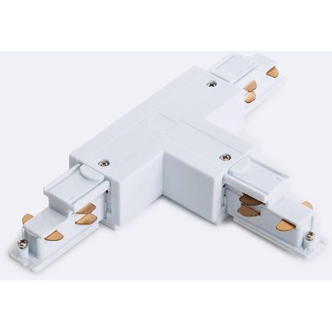 Connecteur Right Side Type T pour Rail Triphasé DALI Blanc