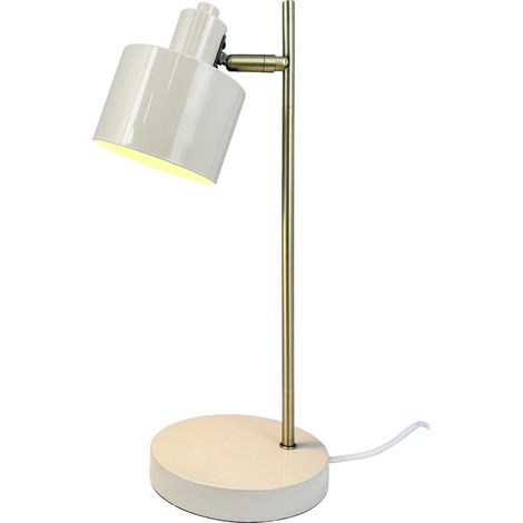 Lámpara de mesa Dyberg Larsen Ocean beige 43 cm metal latón