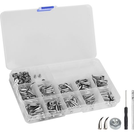Kit de 100 Rivets en Métal avec 3 Outils pour Travail du Cuir et Projets DIY (1/5)