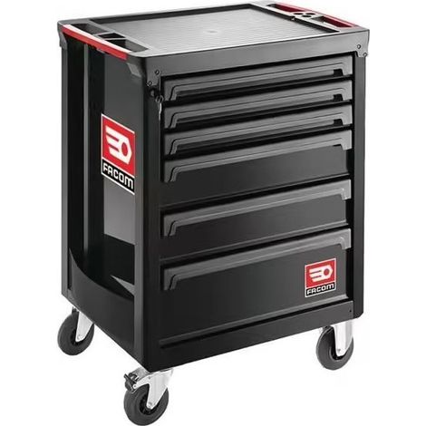 Servante vide 6 tiroirs ROLL.6NM3ASPF noir avec SAFETY LOCK SYSTEM - FACOM (1/5)
