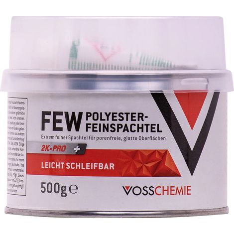 Mastic polyester, Mastic de finition, Mastic 2K, Spachtelmasse, Mastic carrosserie 500 g (1/5)