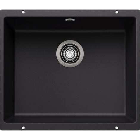 Blanco – Évier en silgranit 1 bac 53x46 cm noir – Montage sous plan de travail – Profondeur 190 mm – SKU 526098 (1/5)