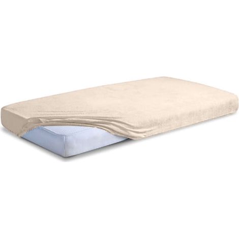 Lenzuolo FROTTE CLASSIC con gomma 150x190, 160x200x20, beige15, MATEX (1/5)