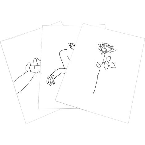 Tableau mural minimaliste moderne, peinture sur toile abstraite à lignes, peinture décorative à la bombe pour salon et chambre (1/5)