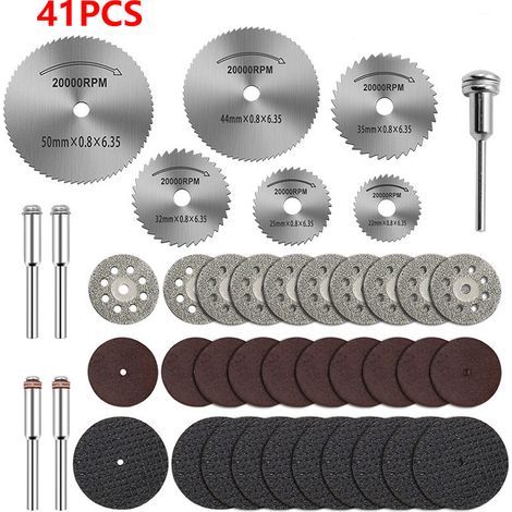 Accessoires Meules Diamantées 41 Disques Coupe Meulage Lame Scie Circulaire Acier Rapide Travail Bois