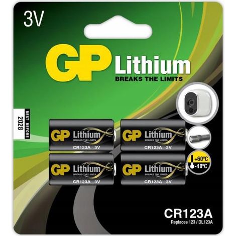 Batería de litio CR123A de GP Batteries, 102033