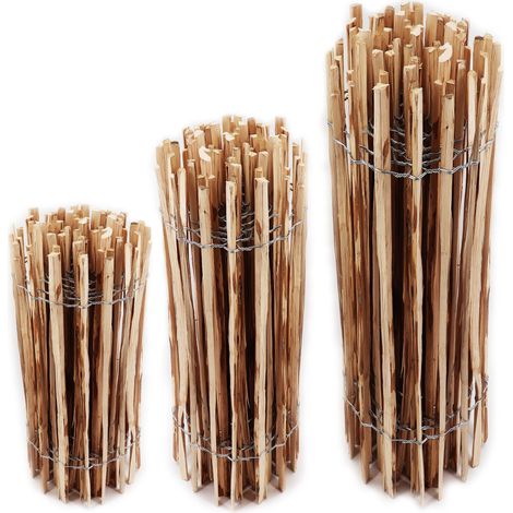 25m Staketenzaun 90cm hoch Lattenabstand 4-6cm Gartenzaun Kastanienzaun aus Haselnuss Holzzaun
