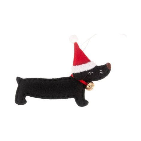 VtiziklTeckel Arbre de Noël Noël Teckel Décoration d'intérieur pour décorer les arbres de Noël, fêtes, portes, fenêtres, cheminées, ornements, stylos(noir) (1/5)