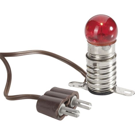 Kahlert Licht 60601 Beleuchtung Glühlampe mit Metallsteg Rot E10 3.5 V