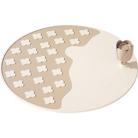 Silicone Bath Plug  Tulip Handle Smell Proof Shower Drain Cover, Silicone Deodorizing Drain Pad, Sewer Mat for Kitchen, Bathroom and Laundry Room (1/5)