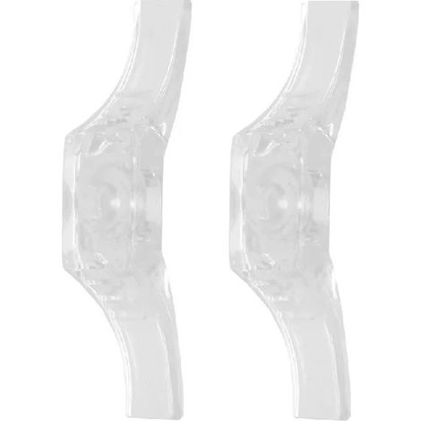 Transparenter Kordelhalter, 15 mm vorstehend, 75 mm hoch, 2 Stück