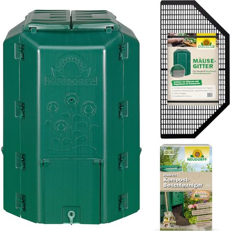 Neudorff Thermokomposter DuoTherm 530 Liter + Mäusegitter + Radivit 1 kg (1/3)