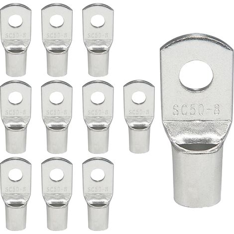 10 Cosses Circulaires SC50-8, Cuivre Zingué, 50mm² M8 (1/5)