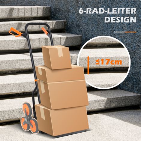 Chariot d'escalier pliable, diable de transport avec cadre en acier, charge max. 120 kg (1/4)