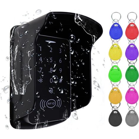 Serrure de porte intelligente Système de contrôle d'accès ouvre-porte électronique sûr maison Garage ensemble numérique électrique magnétique RFID Kit de serrure de porte intelligente ( Color : 1 UK , (1/5)