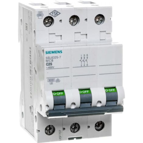 Disyuntor 3P C 25A 6kA CA 5SL63257