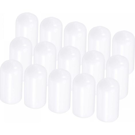 50 pièces Ronde Extrémité Bouchons Caoutchouc Couvercle 7,5mm (1/5)