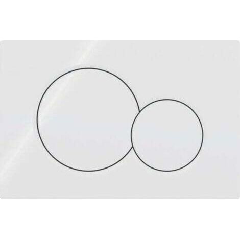 pair Plaque de commande WC Geberit Sigma 01 Finition blanche Compatible réservoir UP320/UP720 Dimensions 247x165mm