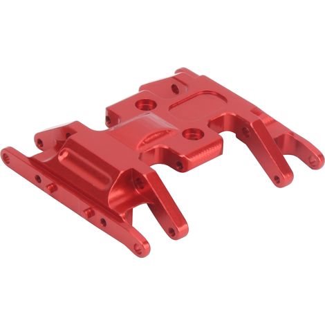 Aluminium-Chassis-Montageplatte, Getriebe- und Antriebshalterung für Axial SCX24 1/24 RC-Car (rot) (1/5)