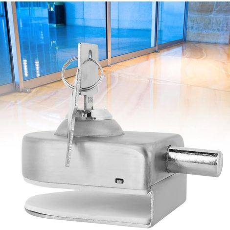 Glass Door Lock, 7.2×3.2×5.7cm Stainless Steel Bathroom Door Latch for Home Toilet, Bathroom, Bedroom, Window Accessories (1/5)