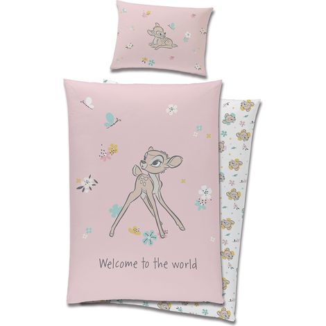 Ropa de cama de algodón Bambi 90x120 40x60 Licencia para cunas