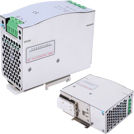 Alimentation à découpage BERM avec entrée sur rail, profil creux, dissipation thermique, connexion industrielle 100–240 V CA (1/5)