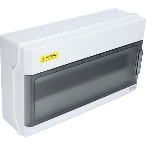 Boîte de Distribution 18 Modules Rail DIN Extérieure IP66 Étanche Coffret de Jonction Transparent (1/5)