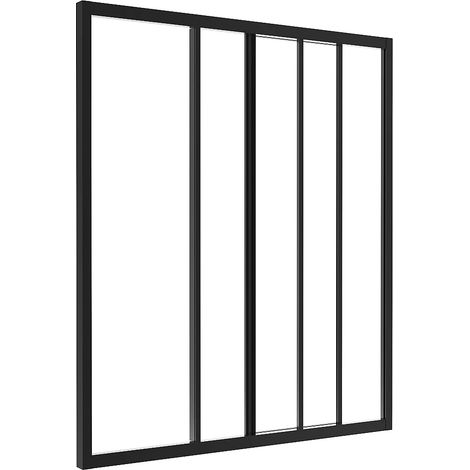 Verrière coulissante en aluminium thermolaqué noir 90 x 105 cm (L x H) – RAVENA