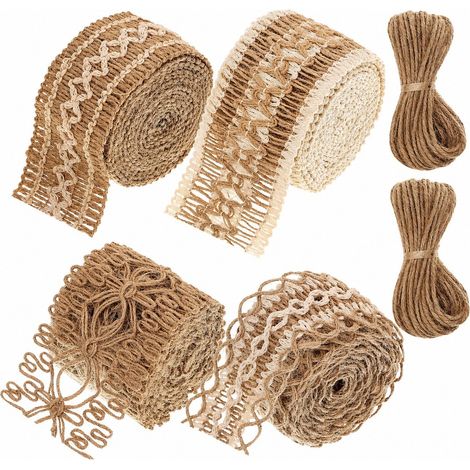 Band Jute Dentille Vintage Farben DIY Geschenk Deko Haus (1/5)