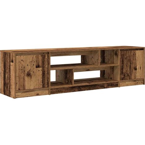 TV Cabinet Old Wood 188.5x41x50 cm Engineered Wood vidaXL (1/5)