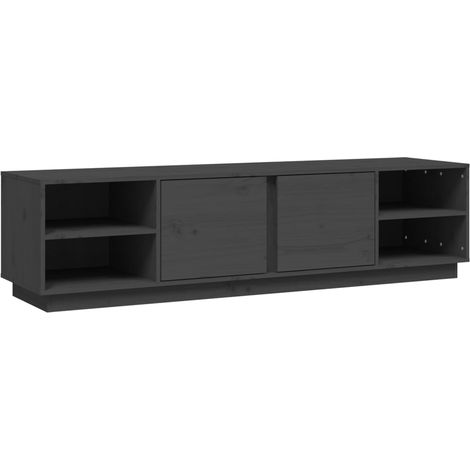 Maison Exclusive - TV-Schrank Grau 156x40x40 cm Massivholz Kiefer