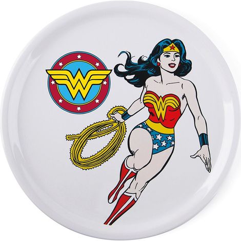 Excelsa Wonder Woman Piatto Pizza, Porcellana, Bianco (1/3)