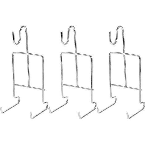 Présentoir à thé 3 pièces avec porte-tasses et soucoupes, support suspendu pour tasses et assiettes.-16X6.5X6CM-Silver (1/3)