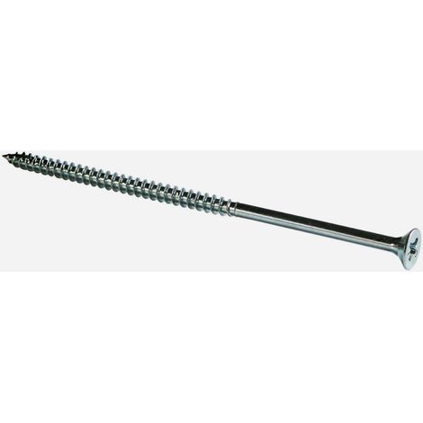 Vis à bois tête fraisée PZ zinguée 5x70 mm – Filetage partiel – Lot de 10 vis – Pour bois dur et teck – Vissal