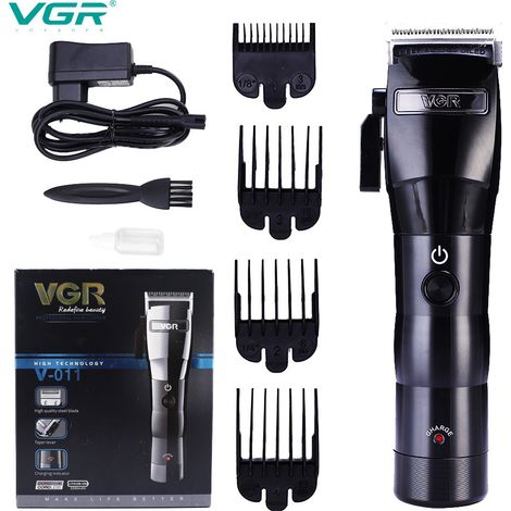 (Prise standard européenne) Tondeuse à cheveux électrique avec lame rechargeable en acier inoxydable. (1/4)