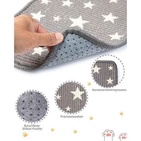 Rabbit Scratching Pad 40 x 30 cm Natural Sisal Scratching Mat for Rabbits Hamster Cats (Star) (1/4)