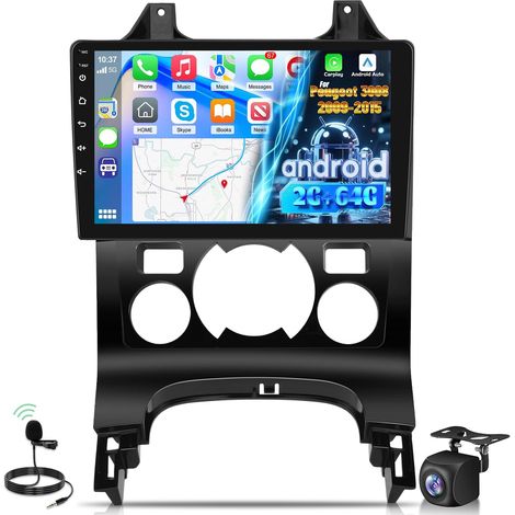 [2G+64G] Android Autoradio pour 3008 2009-2015  9 pouces Touch Screen radio with Wireless Carplay and Android Auto/Bluetooth/WiFi/Bluetooth/EQ/FM RDS Radio (1/5)