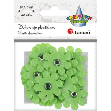 Selbstklebende Dekorationen, 3D-Limettenblüten, 20 Stück