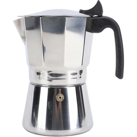 Cafetière de table octogonale en acier inoxydable, pour une répartition uniforme de la chaleur. (1/4)
