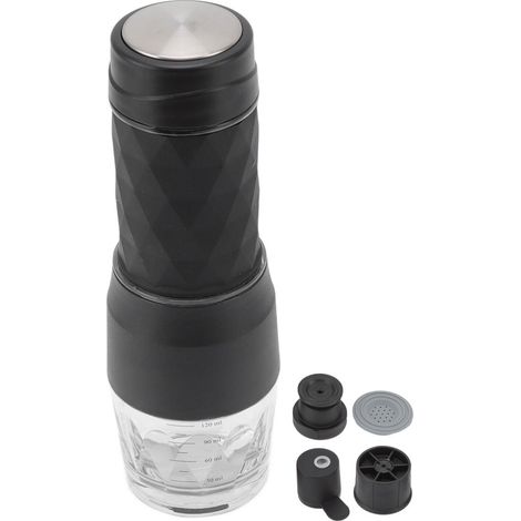 Cafetière portable manuelle-kit de fabrication de mini capsules de café, adapté à une utilisation en extérieur et en voiture.