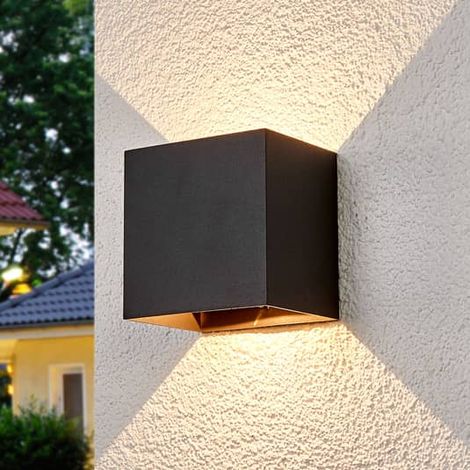[NEUWERTIG] B-Ware Lucande Evie Außenwandleuchte Wandlampe Außenlampe Lampe Leuchte Led Dunkelg767
